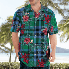 Clan Keith Ancient Tartan Scottish Lion Hawaiian Shirt GH13 Keith Ancient Tartan Tartan Hawaii Shirt