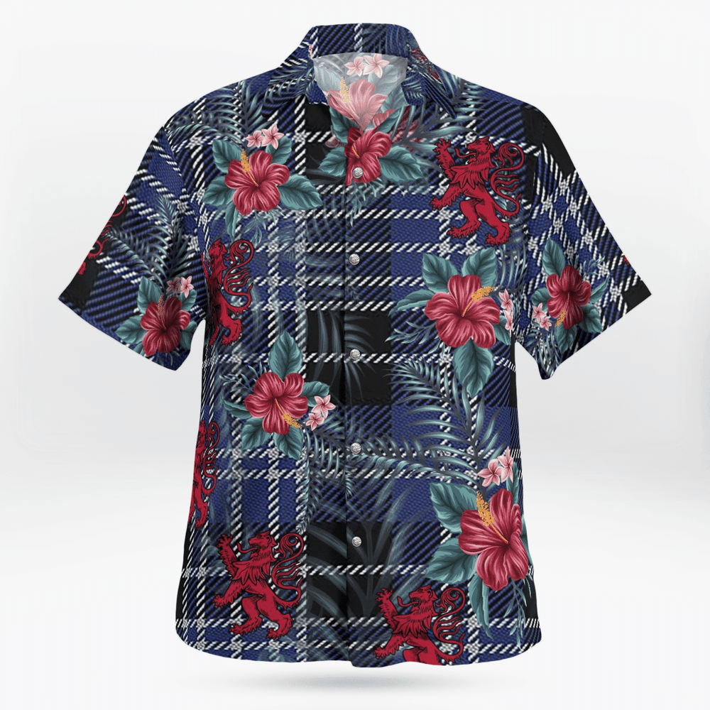 Clan Clark 1 Tartan Scottish Lion Hawaiian Shirt ET97 Clark 1 Tartan Tartan Hawaii Shirt