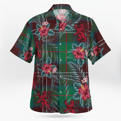 Clan Chisholm Hunting Ancient Tartan Scottish Lion Hawaiian Shirt KY15 Chisholm Hunting Ancient Tartan Tartan Hawaii Shirt
