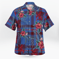 Clan Elliot Modern Tartan Scottish Lion Hawaiian Shirt MZ82 Elliot Modern Tartan Tartan Hawaii Shirt