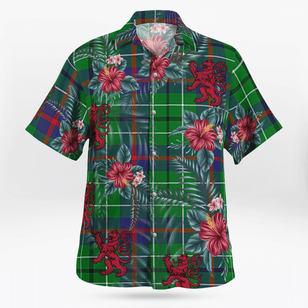 Clan Duncan Ancient Tartan Scottish Lion Hawaiian Shirt SY31 Duncan Ancient Tartan Tartan Hawaii Shirt