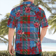 Clan Crichton District Tartan Scottish Lion Hawaiian Shirt BJ68 Crichton District Tartan Tartan Hawaii Shirt