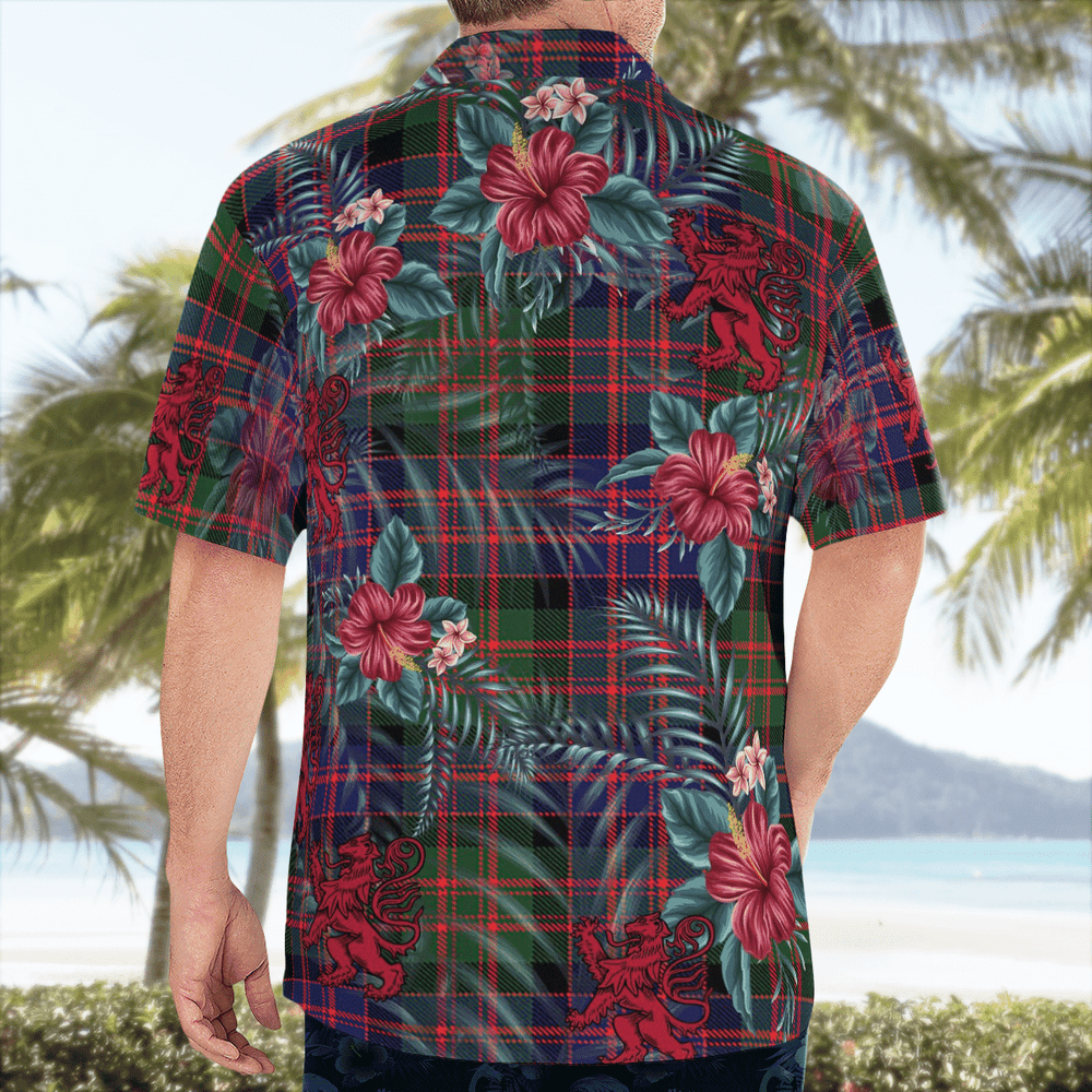 Clan MacDonald Modern Tartan Scottish Lion Hawaiian Shirt DT99 MacDonald Modern Tartan Tartan Hawaii Shirt