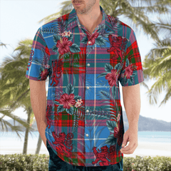 Clan Crichton District Tartan Scottish Lion Hawaiian Shirt BJ68 Crichton District Tartan Tartan Hawaii Shirt