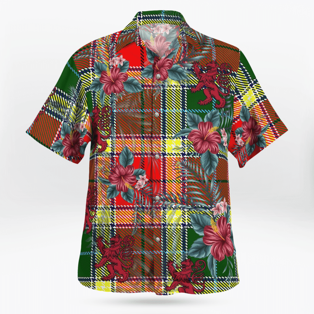 Clan Gibbs Tartan Scottish Lion Hawaiian Shirt QE77 Gibbs Tartan Tartan Hawaii Shirt