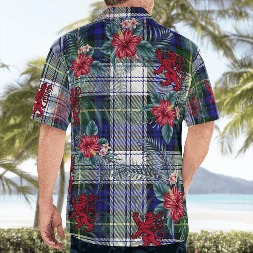 Clan Gordon Dress Modern Tartan Scottish Lion Hawaiian Shirt IT27 Gordon Dress Modern Tartan Tartan Hawaii Shirt