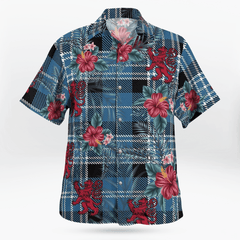 Clan Clark Ancient Tartan Scottish Lion Hawaiian Shirt WG67 Clark Ancient Tartan Tartan Hawaii Shirt