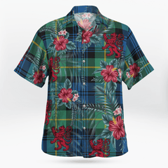 Clan Gordon Ancient Tartan Scottish Lion Hawaiian Shirt SR70 Gordon Ancient Tartan Tartan Hawaii Shirt