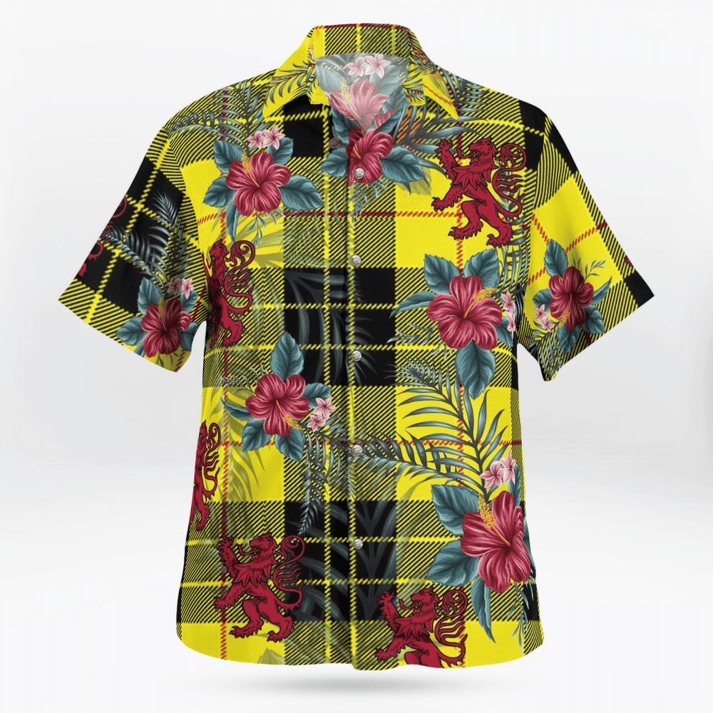 Clan MacLeod of Lewis Modern Tartan Scottish Lion Hawaiian Shirt WY60 MacLeod of Lewis Modern Tartan Tartan Hawaii Shirt
