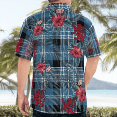 Clan Clark Ancient Tartan Scottish Lion Hawaiian Shirt WG67 Clark Ancient Tartan Tartan Hawaii Shirt
