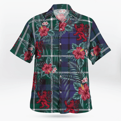 Clan Graham of Montrose Modern Tartan Scottish Lion Hawaiian Shirt FT59 Graham of Montrose Modern Tartan Tartan Hawaii Shirt