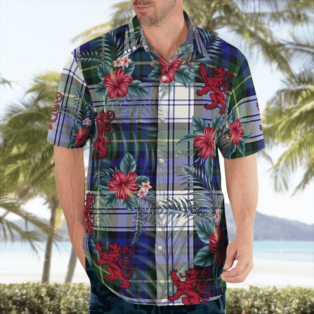 Clan Gordon Dress Modern Tartan Scottish Lion Hawaiian Shirt IT27 Gordon Dress Modern Tartan Tartan Hawaii Shirt