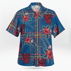 Clan MacLaine of Loch Buie Hunting Ancient Tartan Scottish Lion Hawaiian Shirt KZ25 MacLaine of Loch Buie Hunting Ancient Tartan Tartan Hawaii Shirt