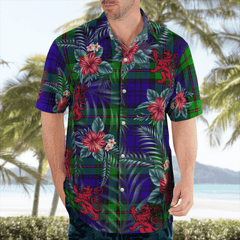 Clan MacKinlay Modern Tartan Scottish Lion Hawaiian Shirt KM74 MacKinlay Modern Tartan Tartan Hawaii Shirt
