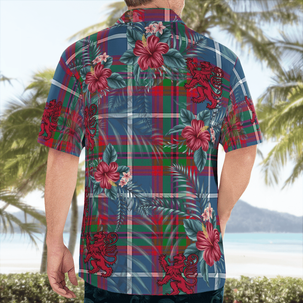 Clan Dalmahoy Tartan Scottish Lion Hawaiian Shirt EK92 Dalmahoy Tartan Tartan Hawaii Shirt