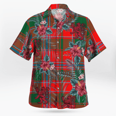 Clan Dalziel Modern Tartan Scottish Lion Hawaiian Shirt BC87 Dalziel Modern Tartan Tartan Hawaii Shirt