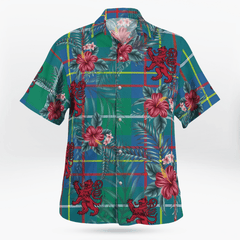 Clan Inglis Ancient Tartan Scottish Lion Hawaiian Shirt XZ18 Inglis Ancient Tartan Tartan Hawaii Shirt