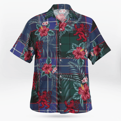 Clan Guthrie Modern Tartan Scottish Lion Hawaiian Shirt SO78 Guthrie Modern Tartan Tartan Hawaii Shirt