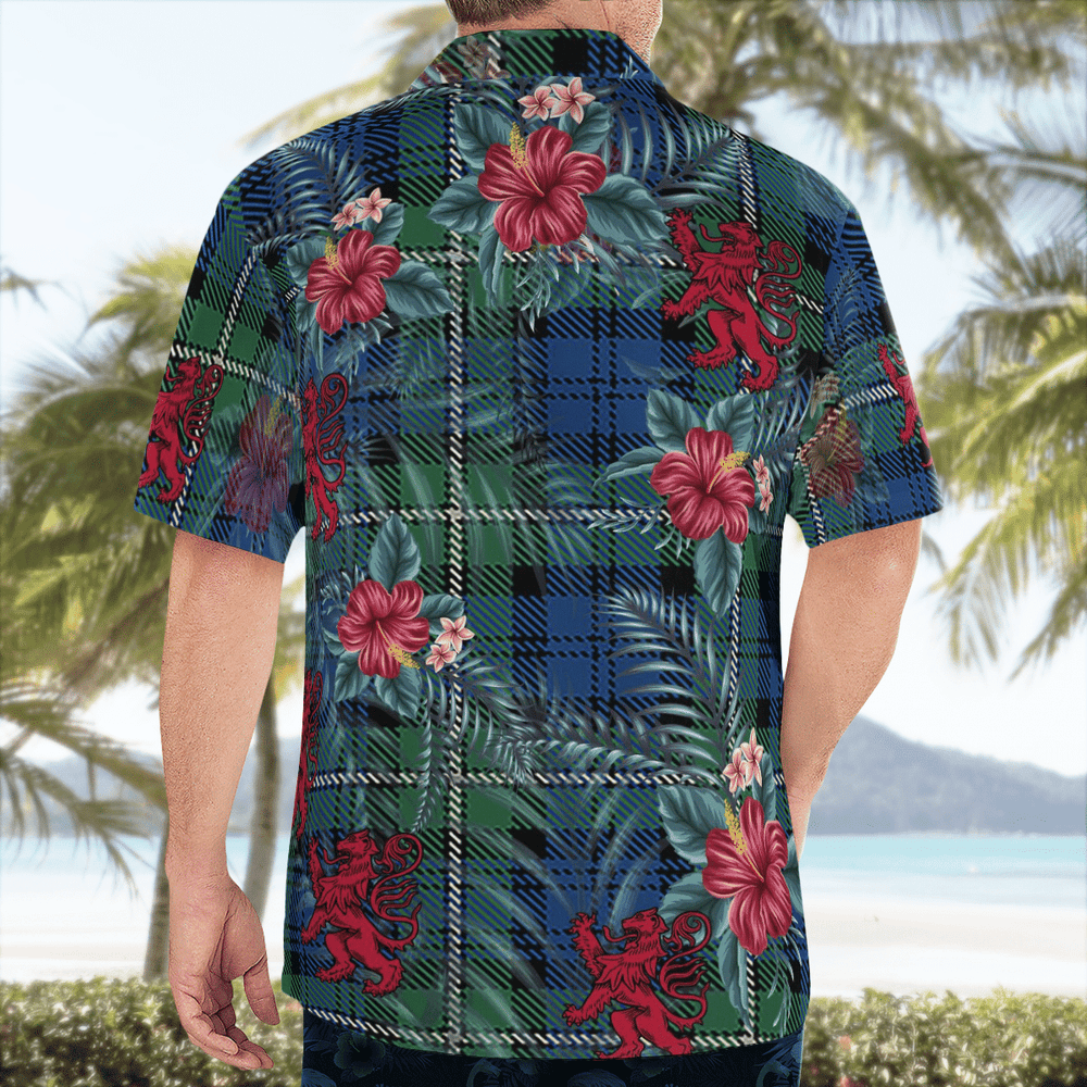 Clan Forbes Ancient Tartan Scottish Lion Hawaiian Shirt YE30 Forbes Ancient Tartan Tartan Hawaii Shirt