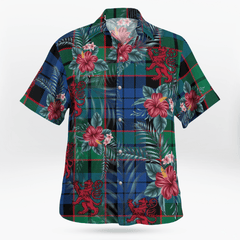 Clan Fletcher Ancient Tartan Scottish Lion Hawaiian Shirt BZ45 Fletcher Ancient Tartan Tartan Hawaii Shirt