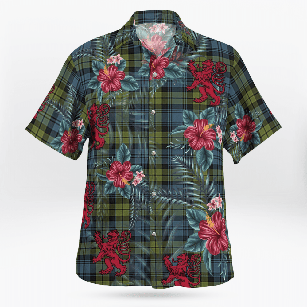 Clan Campbell Tartan Scottish Lion Hawaiian Shirt UP55 Campbell Tartan Tartan Hawaii Shirt