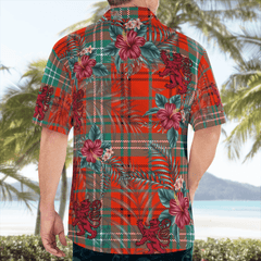 Clan Morrison Red Ancient Tartan Scottish Lion Hawaiian Shirt PX35 Morrison Red Ancient Tartan Tartan Hawaii Shirt