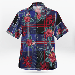 Clan Dunlop Modern Tartan Scottish Lion Hawaiian Shirt DD24 Dunlop Modern Tartan Tartan Hawaii Shirt