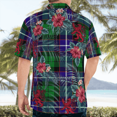 Clan Hunter Tartan Scottish Lion Hawaiian Shirt FP41 Hunter Tartan Tartan Hawaii Shirt
