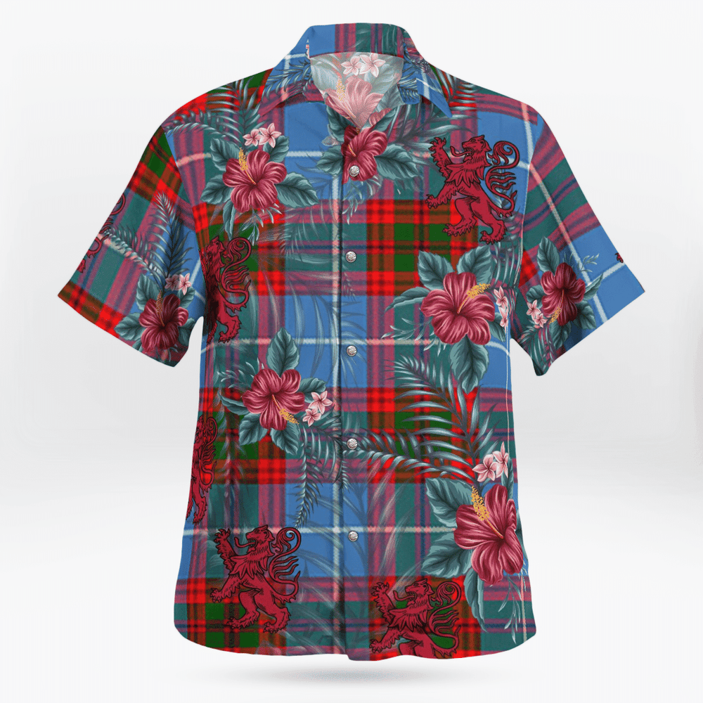 Clan Pentland (Edinburgh) Tartan Scottish Lion Hawaiian Shirt QT99 Pentland (Edinburgh) Tartan Tartan Hawaii Shirt
