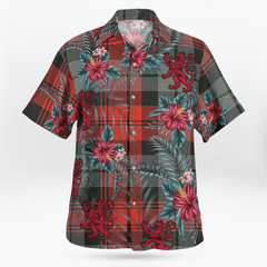Clan MacLachlan Weathered Tartan Scottish Lion Hawaiian Shirt IW59 MacLachlan Weathered Tartan Tartan Hawaii Shirt