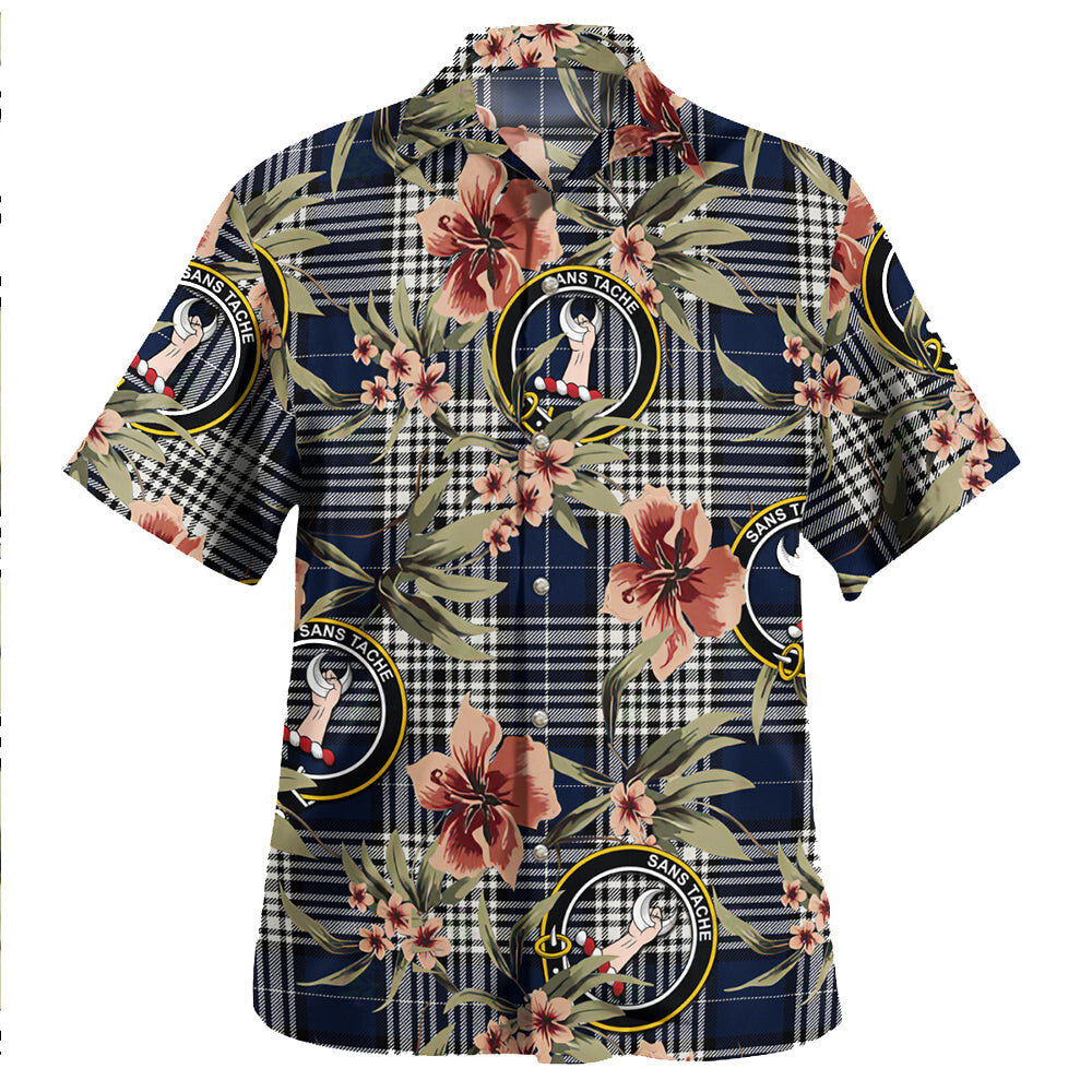Clan Napier Modern Tartan Crest Badge Aloha Hawaiian Shirt Tropical Old Style GD35 Napier Modern Tartan Tartan Today