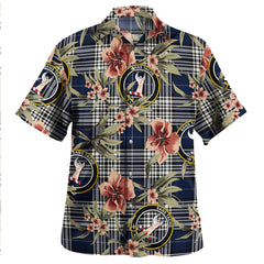 Clan Napier Modern Tartan Crest Badge Aloha Hawaiian Shirt Tropical Old Style GD35 Napier Modern Tartan Tartan Today