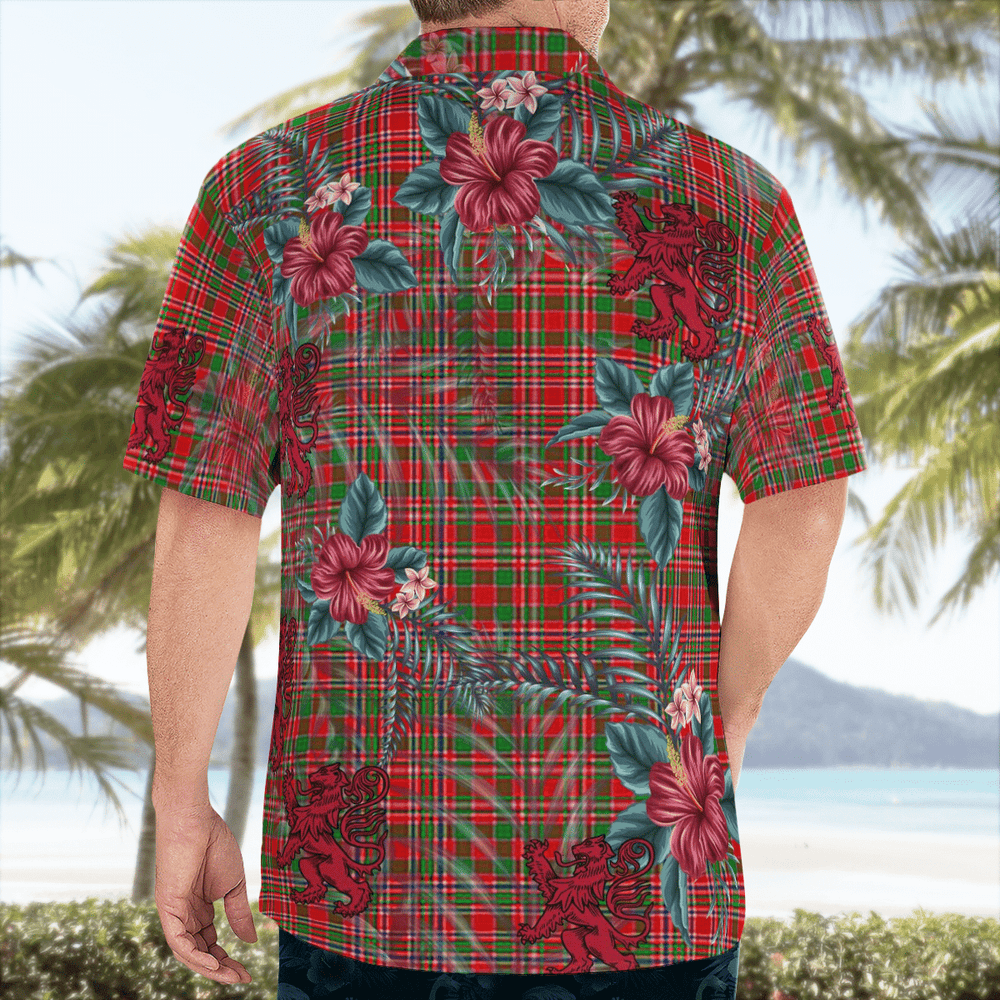 Clan MacAlister Tartan Scottish Lion Hawaiian Shirt WE87 MacAlister Tartan Tartan Hawaii Shirt