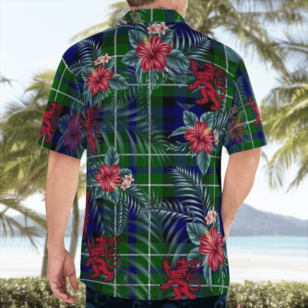Clan MacNeil (of Colonsay) Tartan Scottish Lion Hawaiian Shirt AH18 MacNeil (of Colonsay) Tartan Tartan Hawaii Shirt