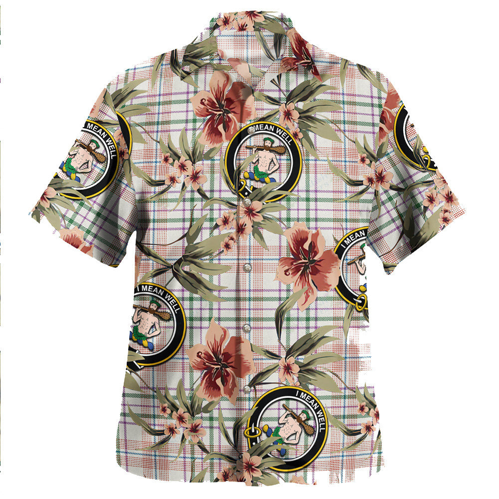 Clan Shaw Women's Dress Ancient Tartan Crest Badge Aloha Hawaiian Shirt Tropical Old Style FR42 Shaw Women's Dress Ancient Tartan Tartan Today