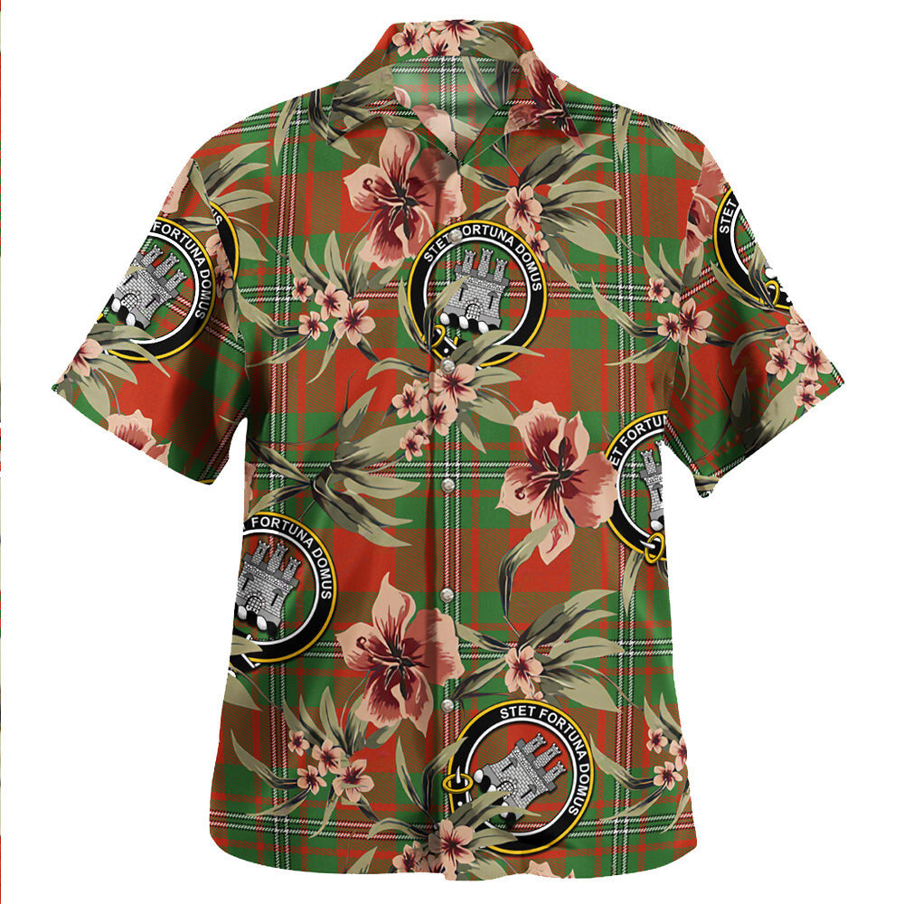 Clan Strang Ancient Tartan Crest Badge Aloha Hawaiian Shirt Tropical Old Style ON79 Strang Ancient Tartan Tartan Today
