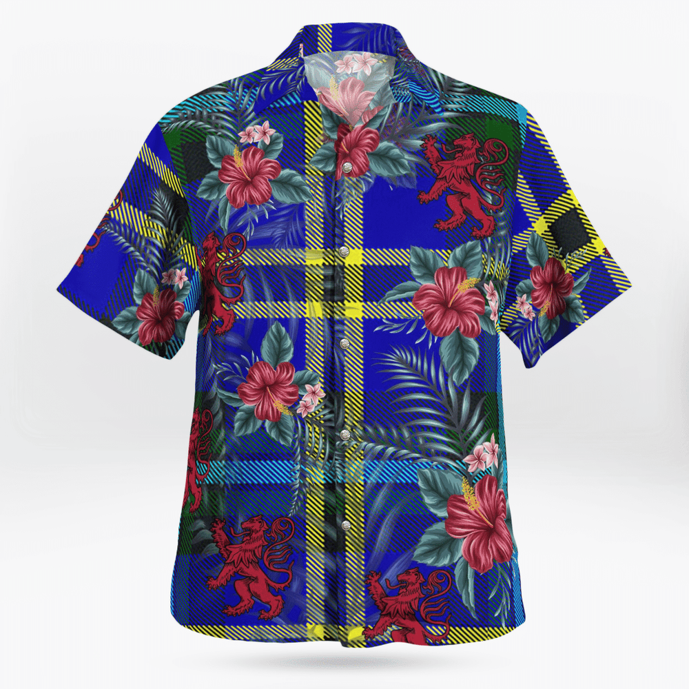 Clan Weir Modern Tartan Scottish Lion Hawaiian Shirt ZG89 Weir Modern Tartan Tartan Hawaii Shirt