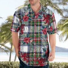 Clan Stewart Dress Modern Tartan Scottish Lion Hawaiian Shirt IJ77 Stewart Dress Modern Tartan Tartan Hawaii Shirt