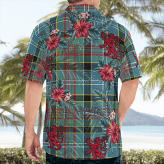 Clan Walkinshaw Tartan Scottish Lion Hawaiian Shirt EW14 Walkinshaw Tartan Tartan Hawaii Shirt