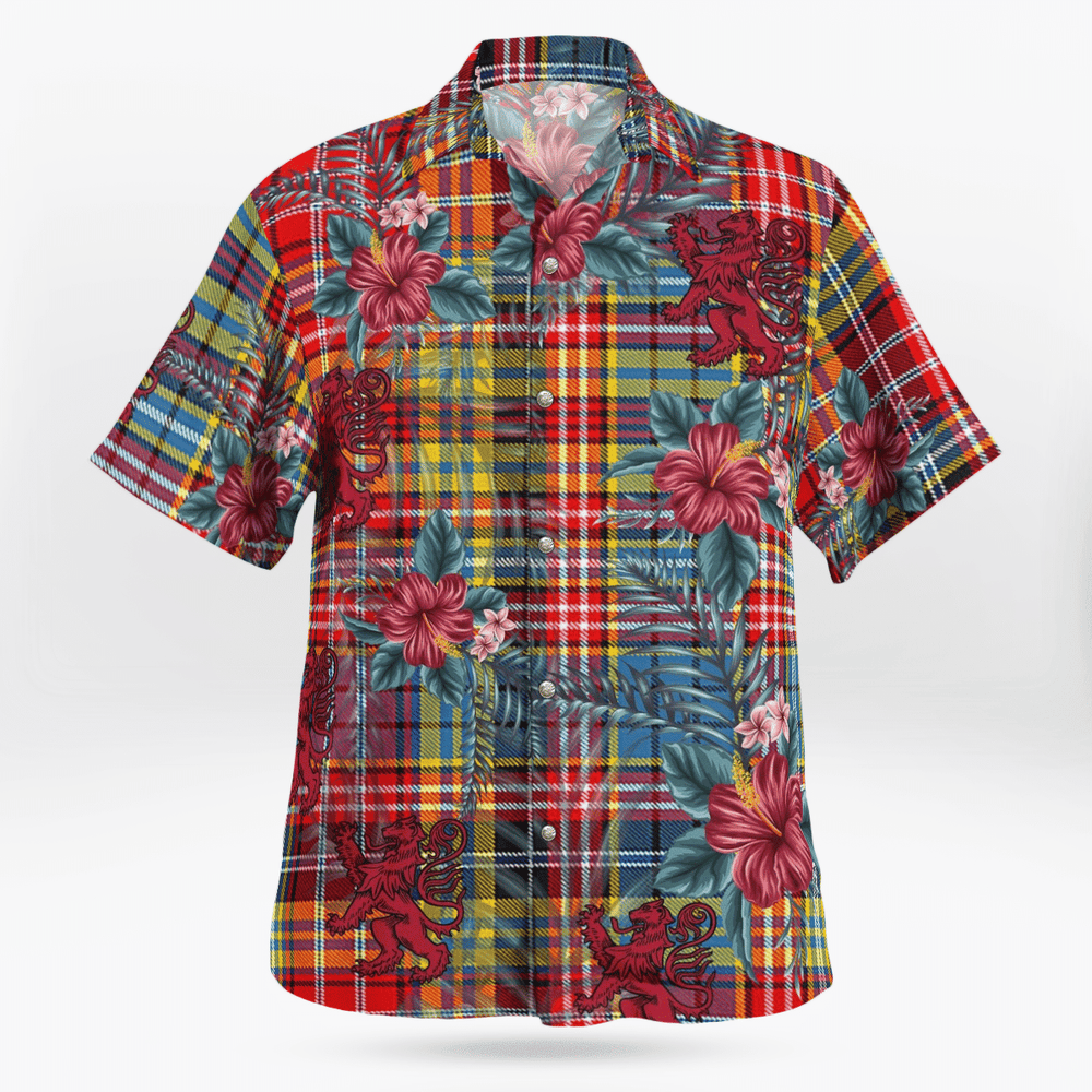 Clan Ogilvie of Airlie Ancient Tartan Scottish Lion Hawaiian Shirt GF96 Ogilvie of Airlie Ancient Tartan Tartan Hawaii Shirt