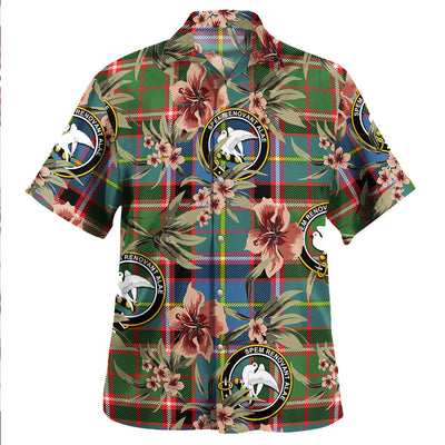 Clan Norvel Tartan Crest Badge Aloha Hawaiian Shirt Tropical Old Style