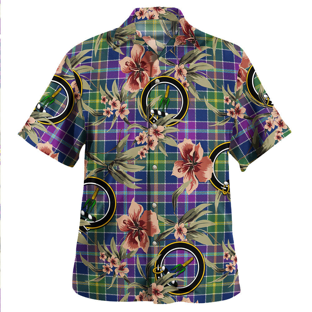 Clan Yule Modern Tartan Crest Badge Aloha Hawaiian Shirt Tropical Old Style PH82 Yule Modern Tartan Tartan Today