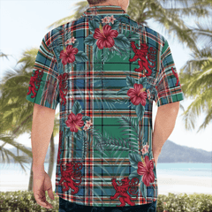 Clan MacFarlane Hunting Ancient Tartan Scottish Lion Hawaiian Shirt MI58 MacFarlane Hunting Ancient Tartan Tartan Hawaii Shirt