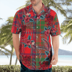 Clan Ross Modern Tartan Scottish Lion Hawaiian Shirt MO37 Ross Modern Tartan Tartan Hawaii Shirt