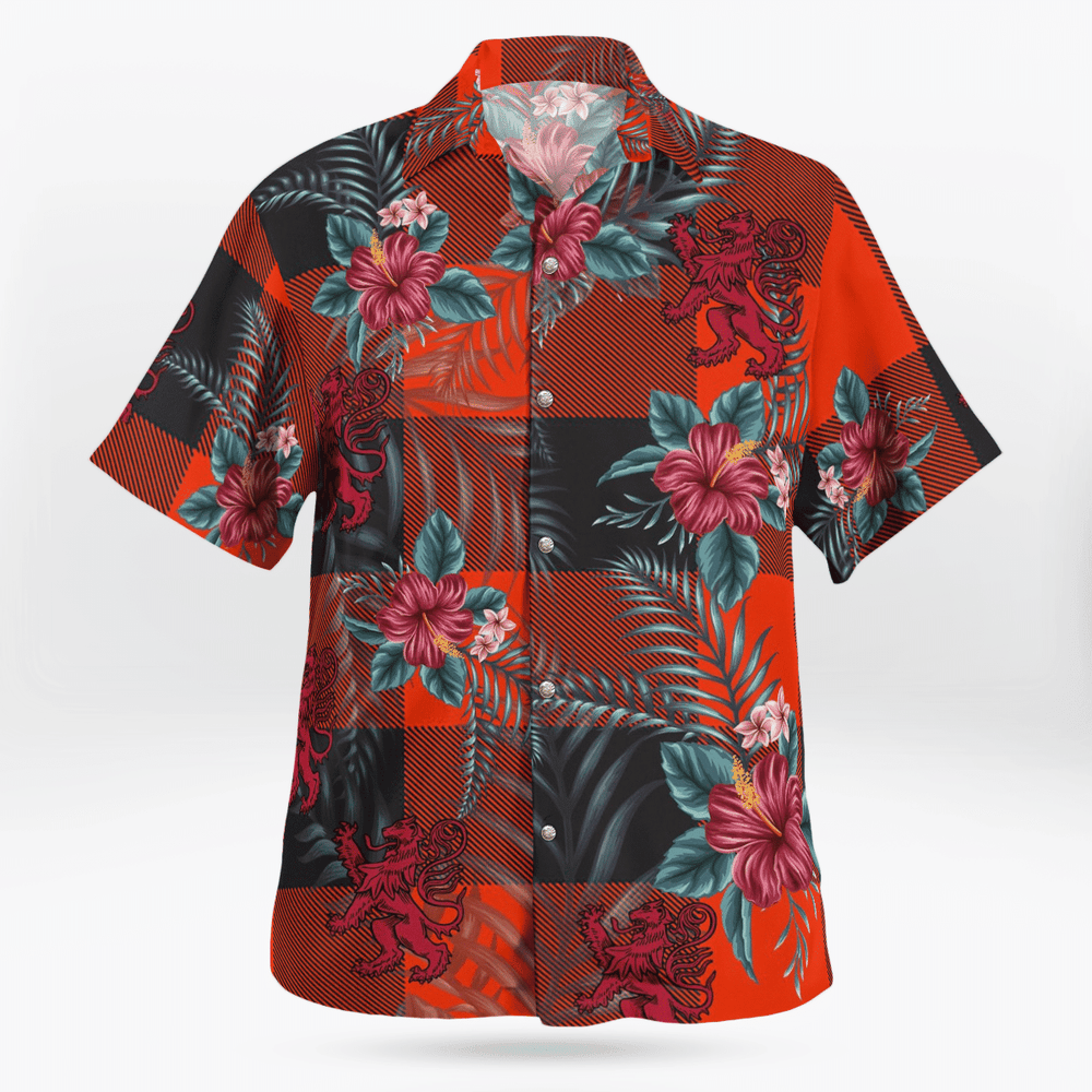 Clan Rob Roy MacGregor Ancient Tartan Scottish Lion Hawaiian Shirt JL89 Rob Roy MacGregor Ancient Tartan Tartan Hawaii Shirt