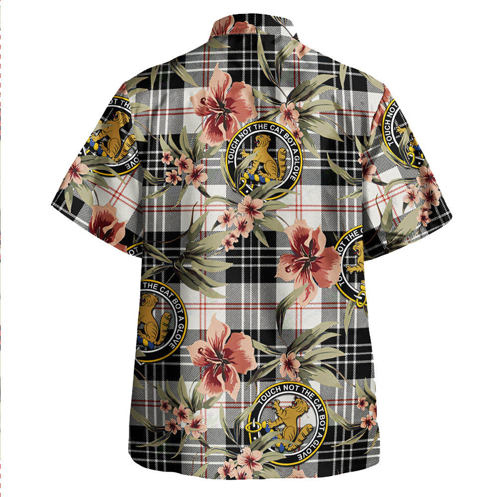Clan MacPherson of Cluny Black & White Weathered Tartan Crest Badge Aloha Hawaiian Shirt Tropical Old Style VX15 MacPherson of Cluny Black & White Weathered Tartan Tartan Today