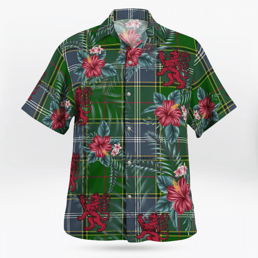 Clan Pringle Tartan Scottish Lion Hawaiian Shirt HR71 Pringle Tartan Tartan Hawaii Shirt
