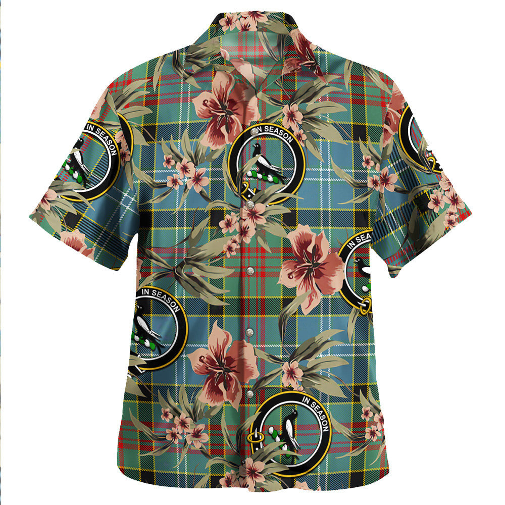 Clan Walkinshaw Tartan Crest Badge Aloha Hawaiian Shirt Tropical Old Style XQ38 Walkinshaw Tartan Tartan Today