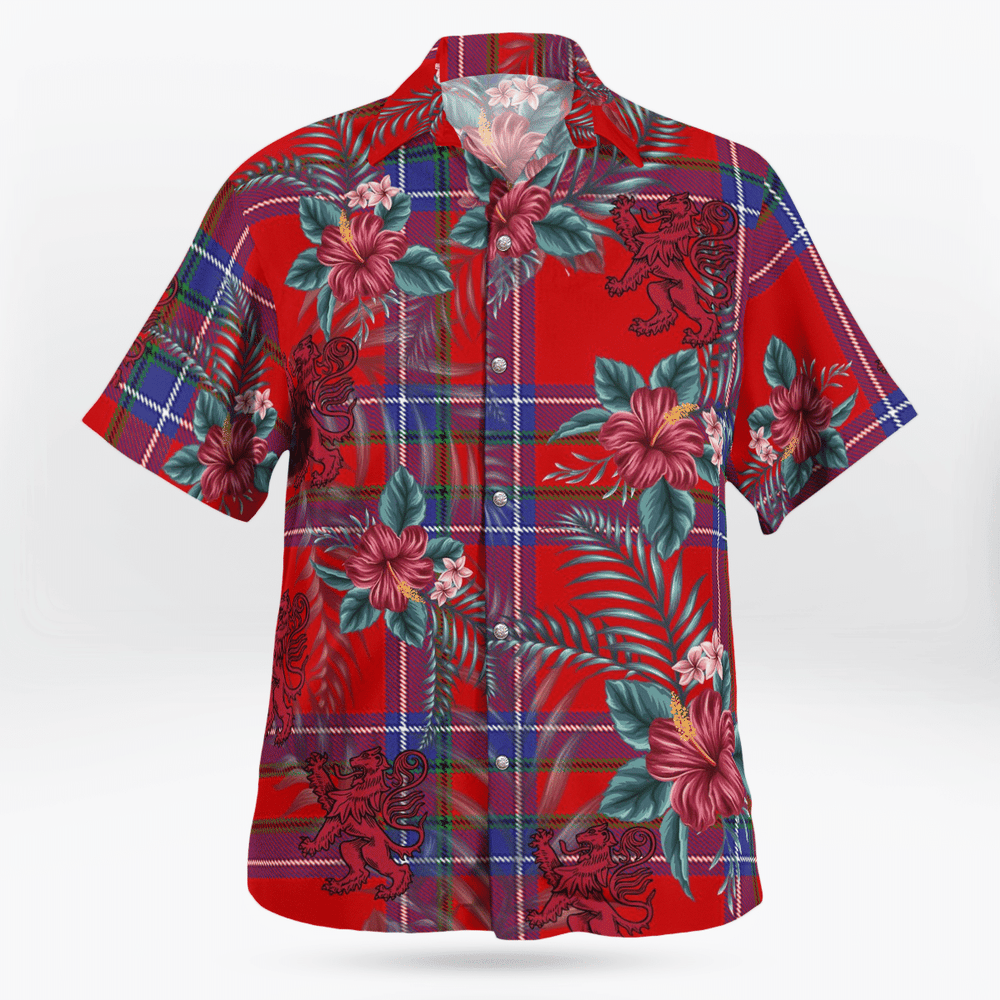 Clan Rait Inverness Tartan Scottish Lion Hawaiian Shirt HO35 Clan Rait (Rait Tartan) Tartan Hawaii Shirt