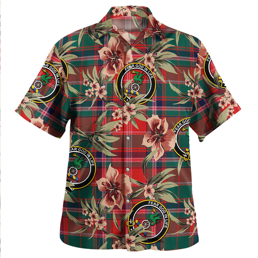 Clan Somerville Modern Tartan Crest Badge Aloha Hawaiian Shirt Tropical Old Style CV33 Somerville Modern Tartan Tartan Today